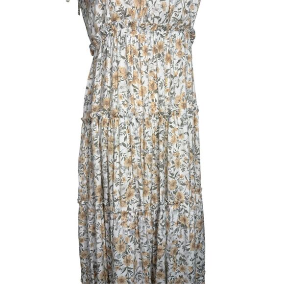 Anthropologie By the River Women’s Small Floral Smocked Midi Dress Cottage Boho - Picture 3 of 9